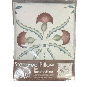 New Cathy Needlecraft Stenciled Pillow For Hand-Quilting Country Early American